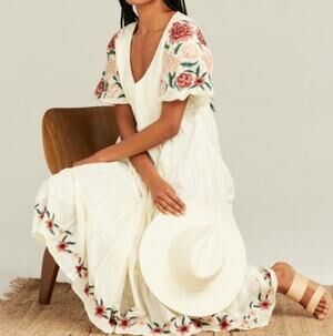 Roller Rabbit Embroidered Midi Dress Sz. XS
